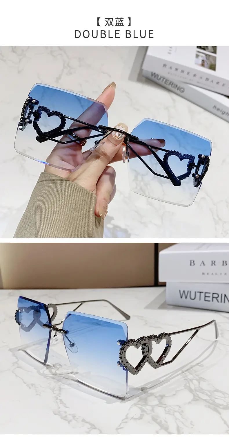 Heart Personalized Sunglasses Anti-UV Big Face Cut — feature 16