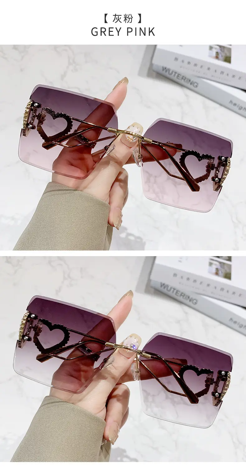 Heart Personalized Sunglasses Anti-UV Big Face Cut — feature 17