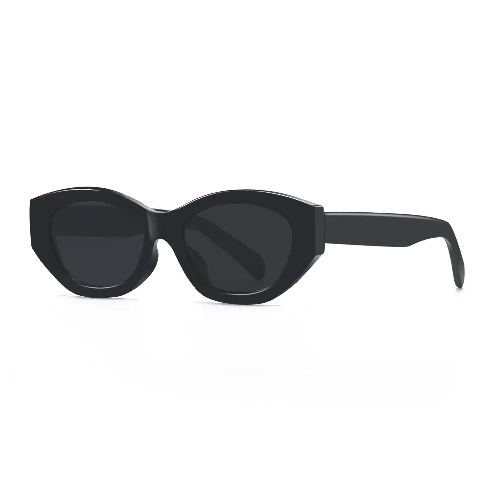 Retro Cat-Eye Sunglasses UV Protection Black - Image 6