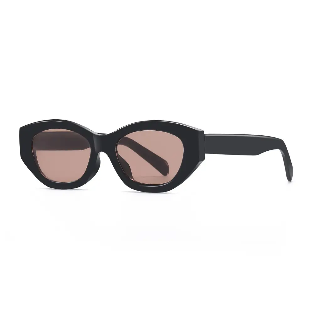 Retro Cat-Eye Sunglasses UV Protection Black - Image 3