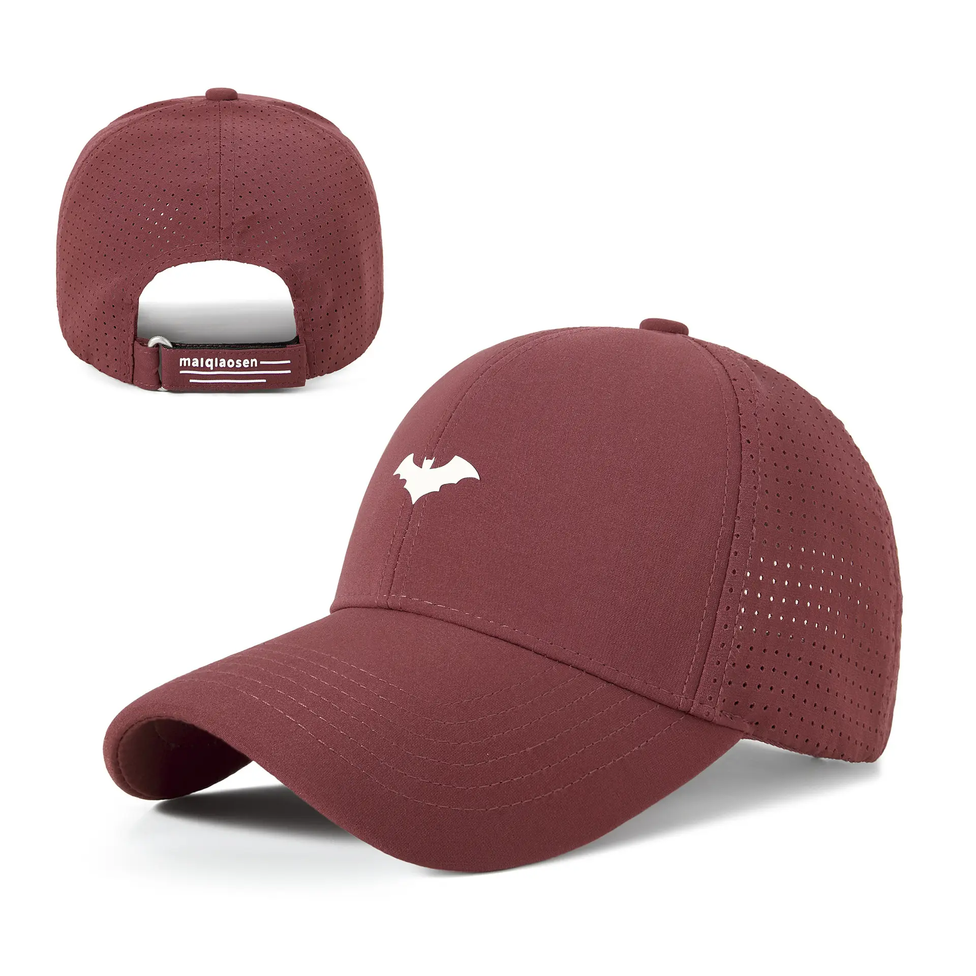 Men's Maroon 2025 UV Protection Baseball Cap - Image 3