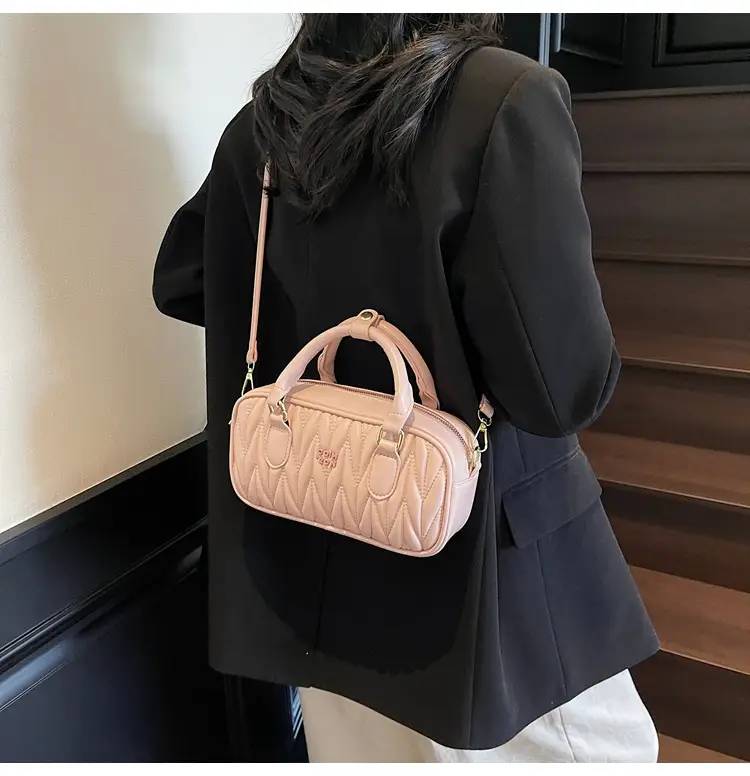 Women's Pink Quilted Shoulder Crossbody Bag 2025 — feature 19