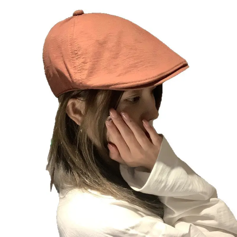 Summer Beret Caps Grey Big Head Showface Small - Image 11