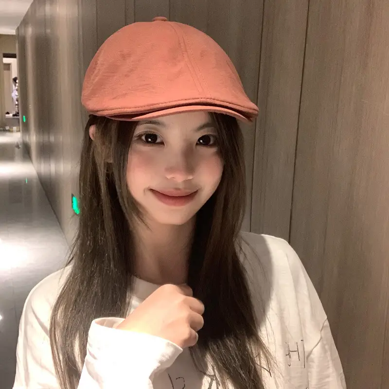 Summer Beret Caps Grey Big Head Showface Small — feature 5