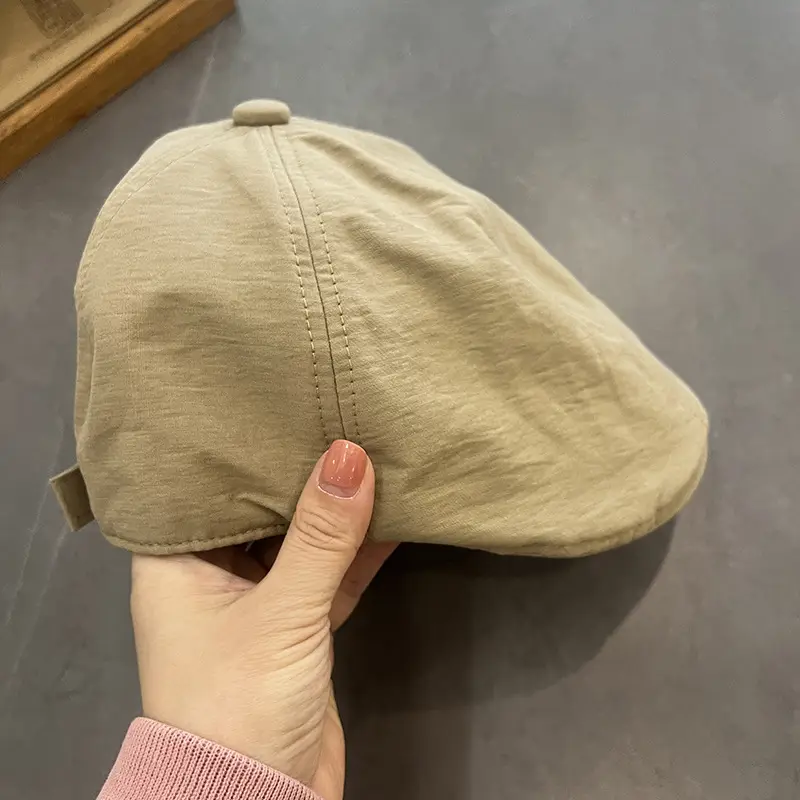 Summer Beret Caps Grey Big Head Showface Small - Image 5