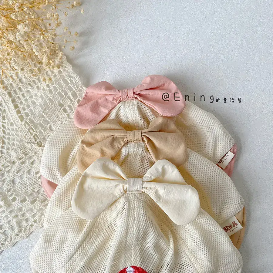 Baby Hat Pink Bow Sun Protection Hat - Image 7