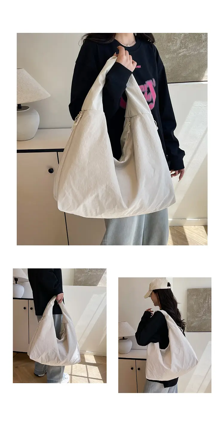 Women Large Red Canvas Tote Bag — feature 13