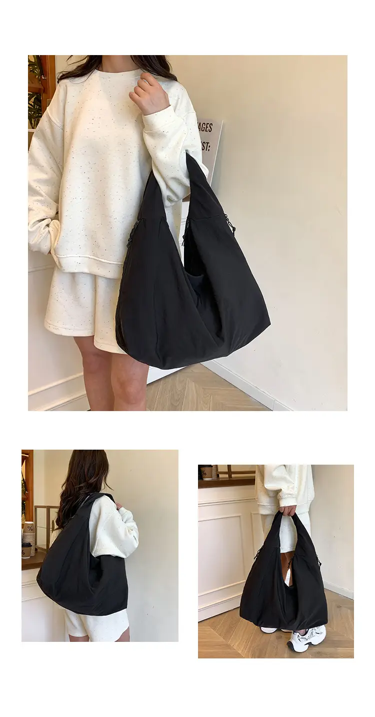 Women Large Red Canvas Tote Bag — feature 15