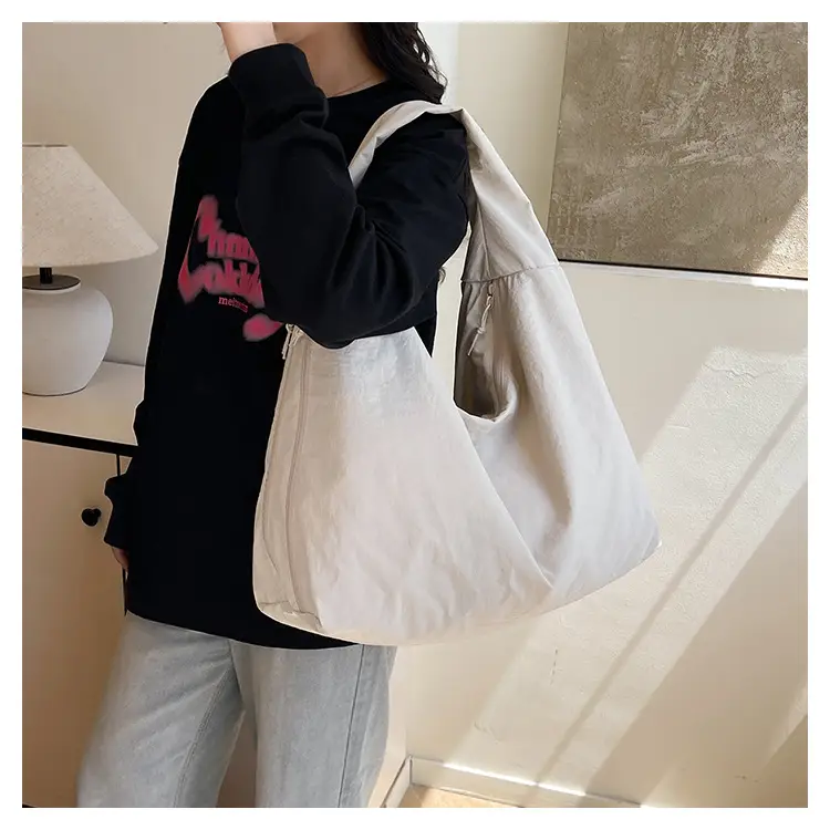 Women Large Red Canvas Tote Bag — feature 20