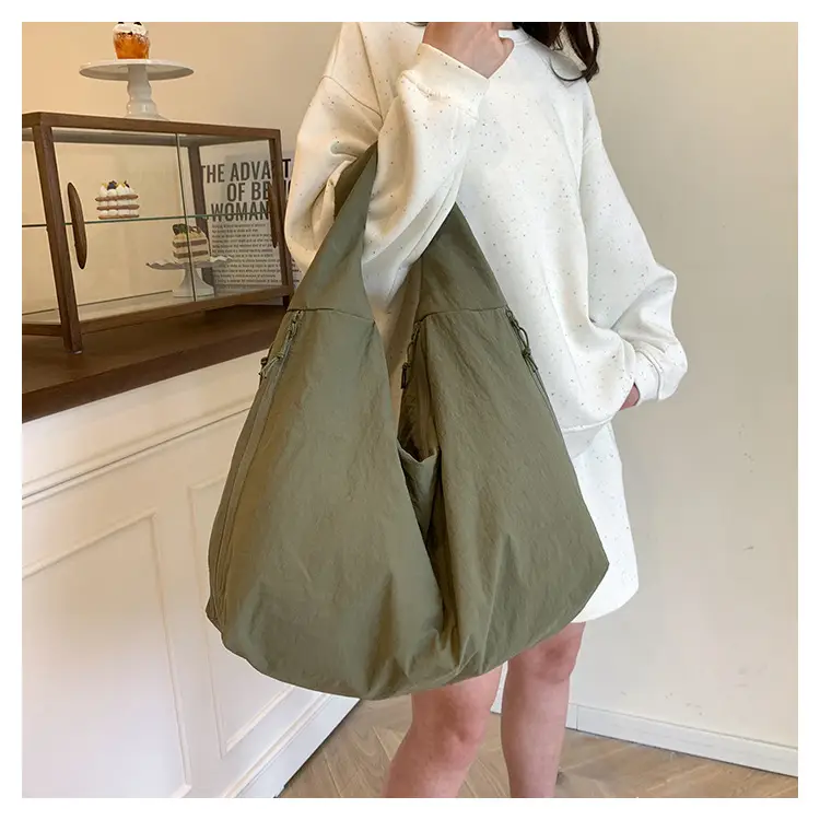 Women Large Red Canvas Tote Bag — feature 21
