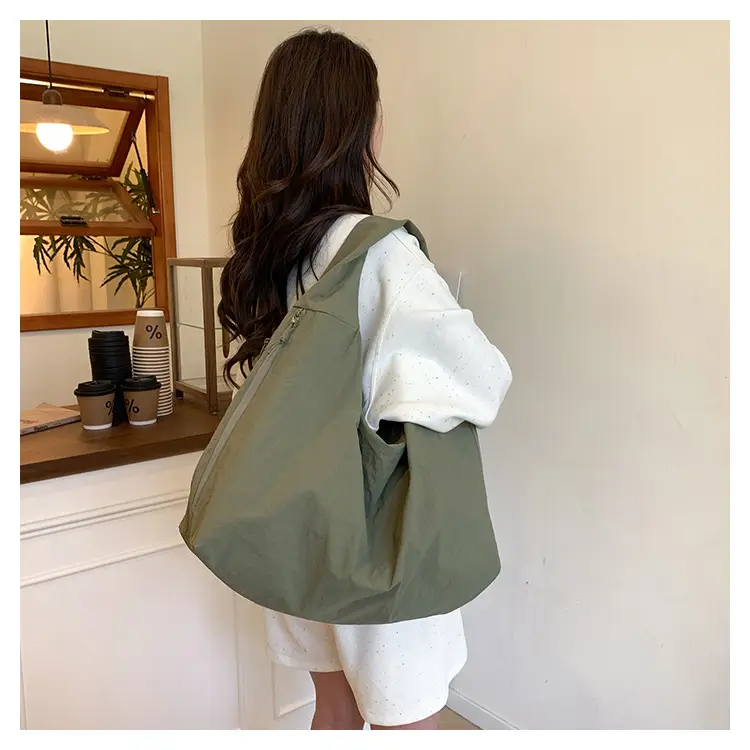 Women Large Red Canvas Tote Bag — feature 22