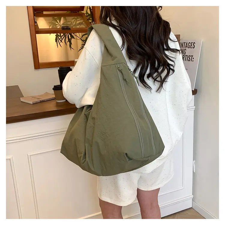 Women Large Red Canvas Tote Bag — feature 23