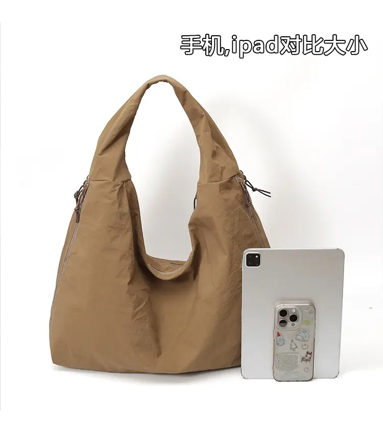 Women Large Red Canvas Tote Bag — feature 7