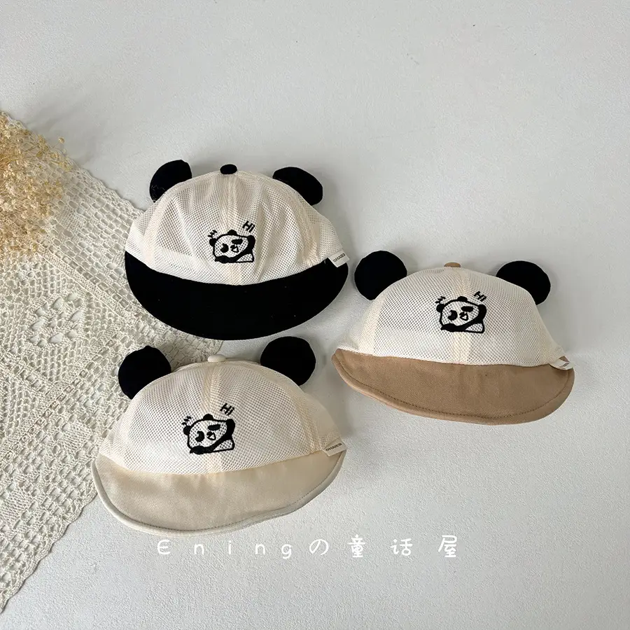 Cute Panda Sunshade Hats for Boys Girls Spring Summer - Image 6