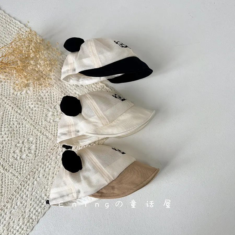 Cute Panda Sunshade Hats for Boys Girls Spring Summer - Image 7