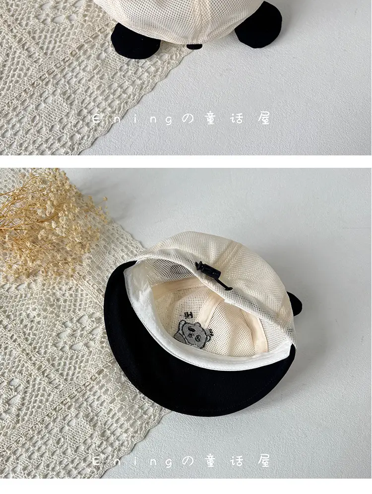Cute Panda Sunshade Hats for Boys Girls Spring Summer — feature 3