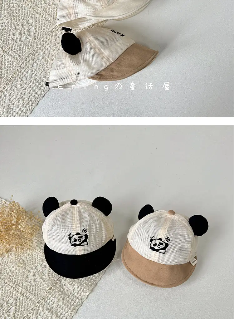 Cute Panda Sunshade Hats for Boys Girls Spring Summer — feature 5