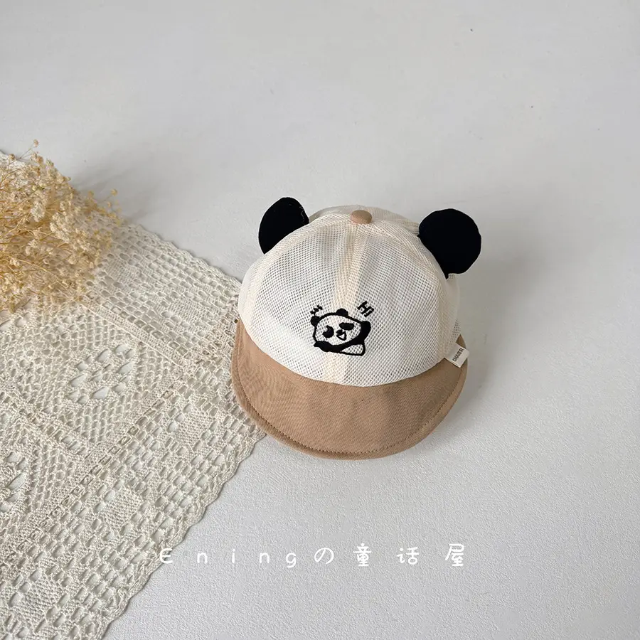 Cute Panda Sunshade Hats for Boys Girls Spring Summer - Image 2