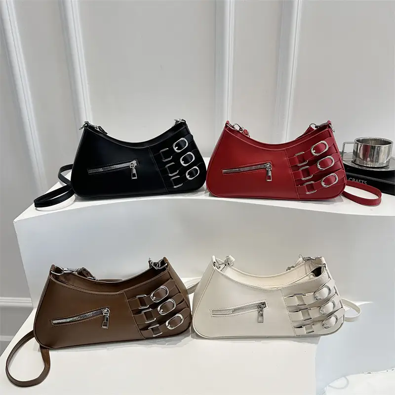 Women's 2025 Style Shoulder Bag with Studded Design - Image 5