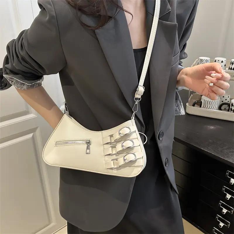 Women's 2025 Style Shoulder Bag with Studded Design - Image 7