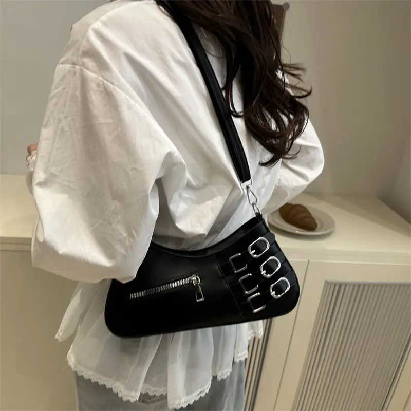 Women's 2025 Style Shoulder Bag with Studded Design - Image 8