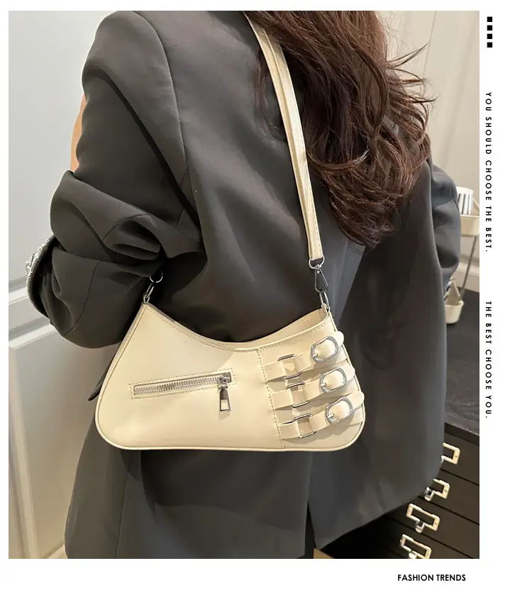 Women's 2025 Style Shoulder Bag with Studded Design — feature 1