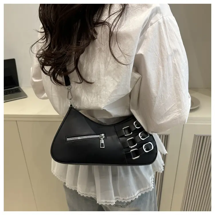 Women's 2025 Style Shoulder Bag with Studded Design — feature 26