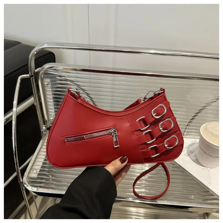Women's 2025 Style Shoulder Bag with Studded Design — feature 48