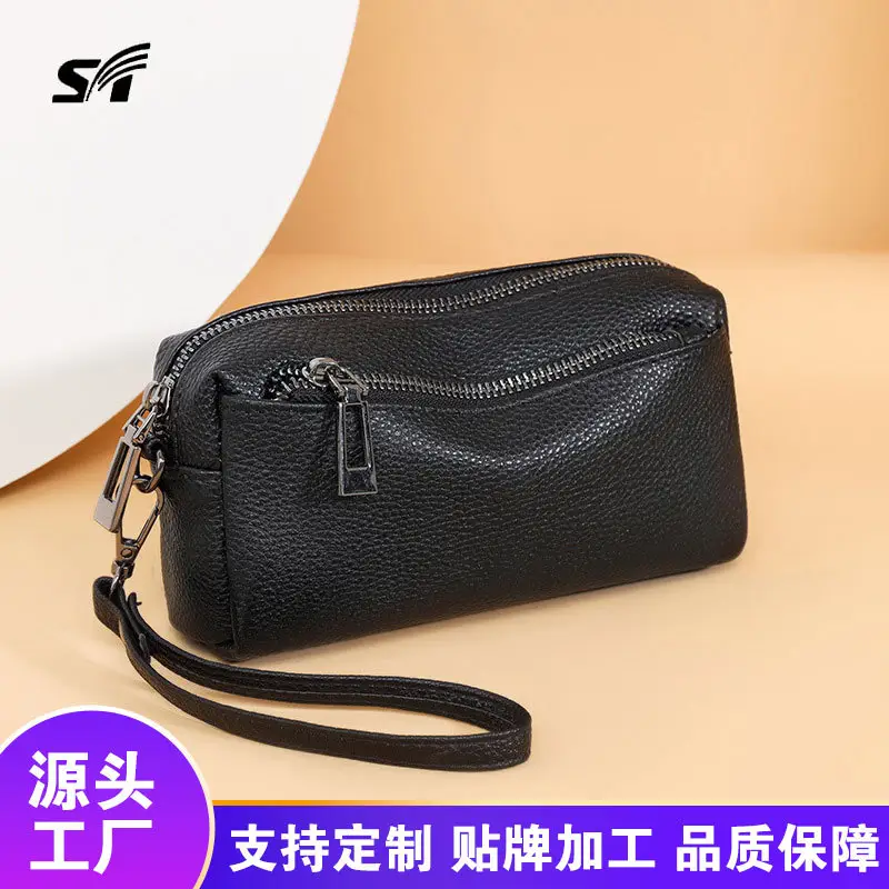 Black Retro Crossbody Bag for Women with Zip & Strap - Image 7