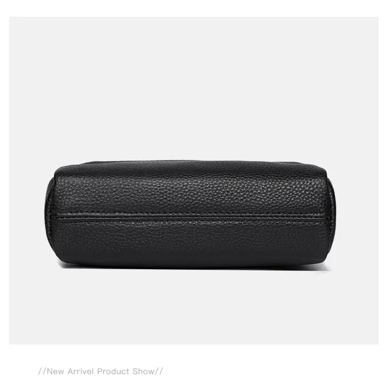 Black Retro Crossbody Bag for Women with Zip & Strap — feature 15