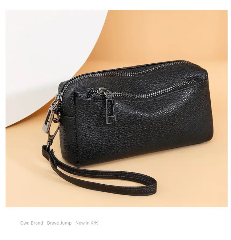 Black Retro Crossbody Bag for Women with Zip & Strap — feature 27