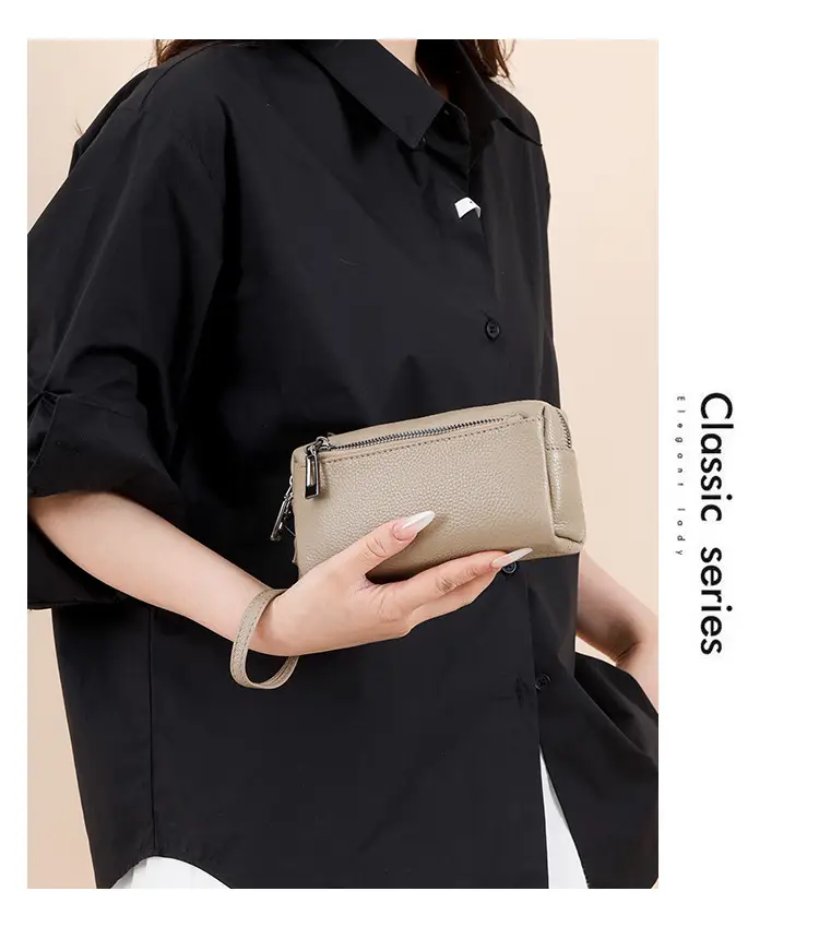 Black Retro Crossbody Bag for Women with Zip & Strap — feature 31