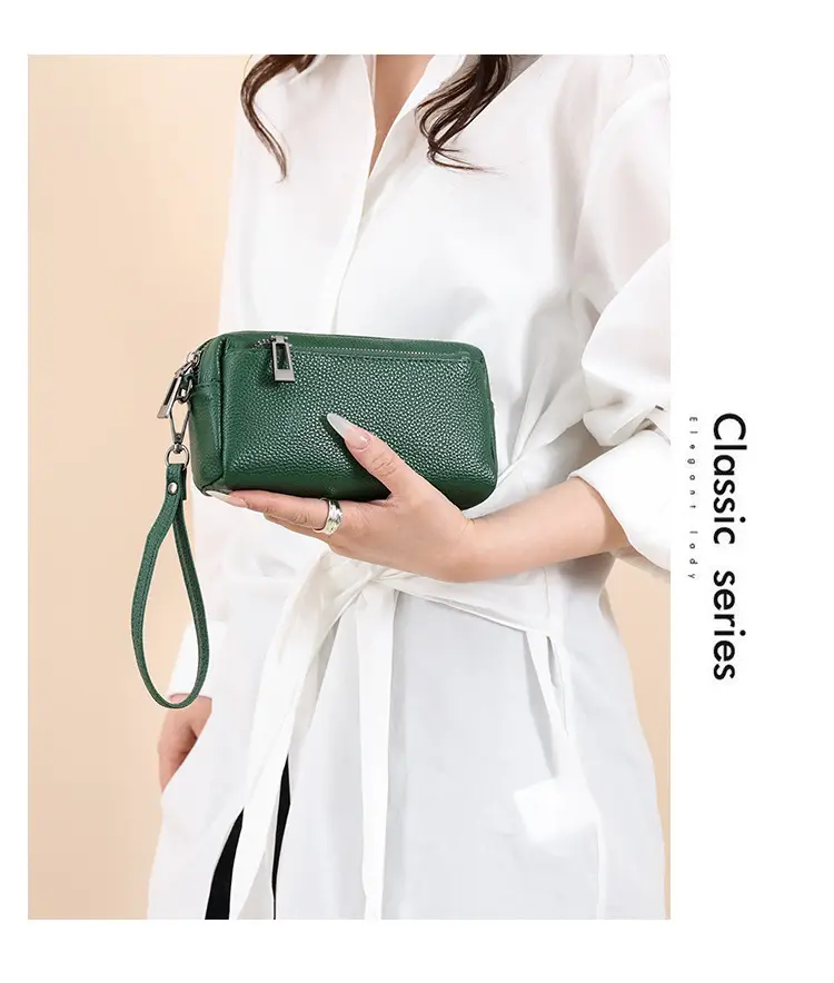 Black Retro Crossbody Bag for Women with Zip & Strap — feature 37