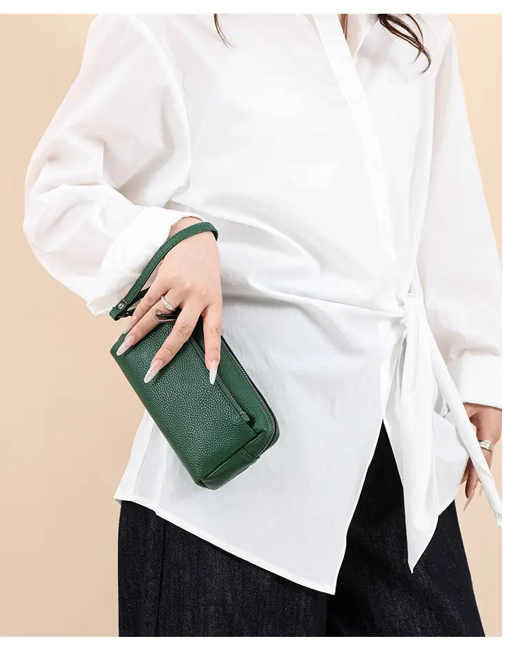 Black Retro Crossbody Bag for Women with Zip & Strap — feature 38