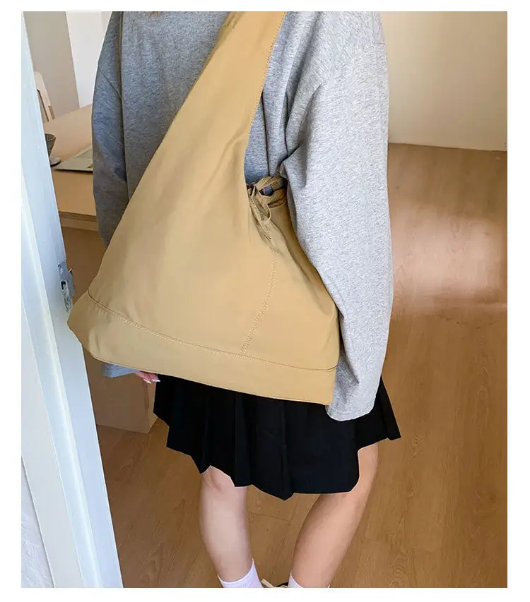 French Style Women's Bow Shoulder Bag Large Capacity Nylon — feature 10