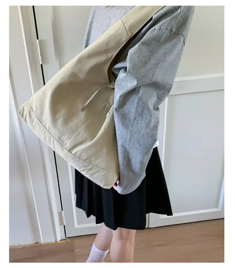 French Style Women's Bow Shoulder Bag Large Capacity Nylon — feature 15