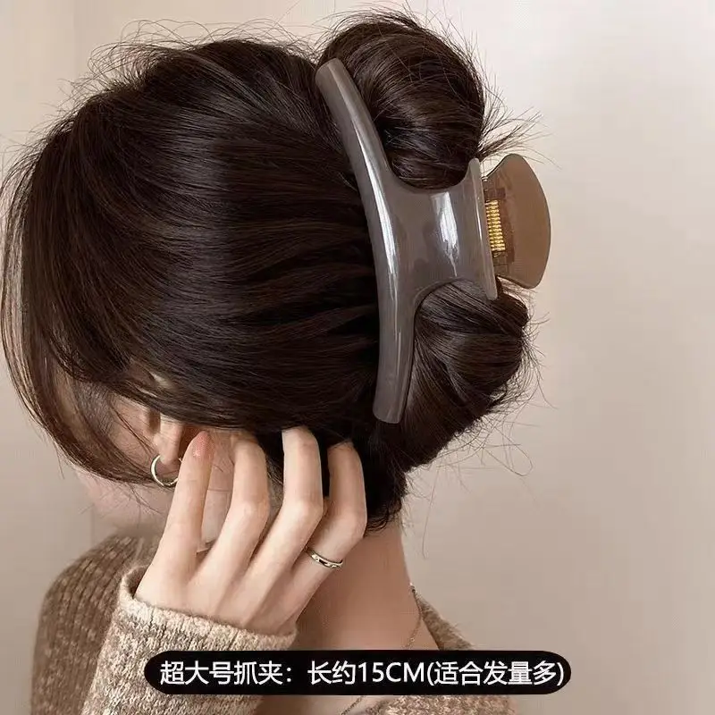 French-Style Oversized Curved Hair Clip for Women - Image 2