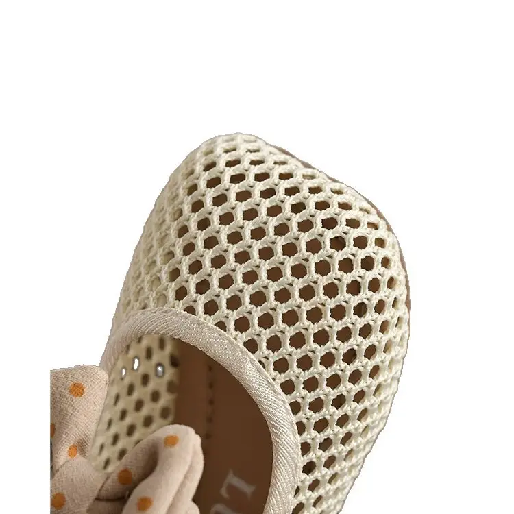 2026 Summer Bowknot Girls Sandals Mesh Soft Sole