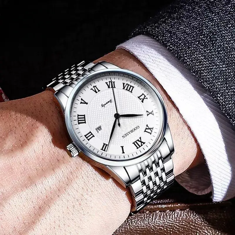Guberson New Rome Imitation Quartz Watch Men's Stainless Steel - Image 5