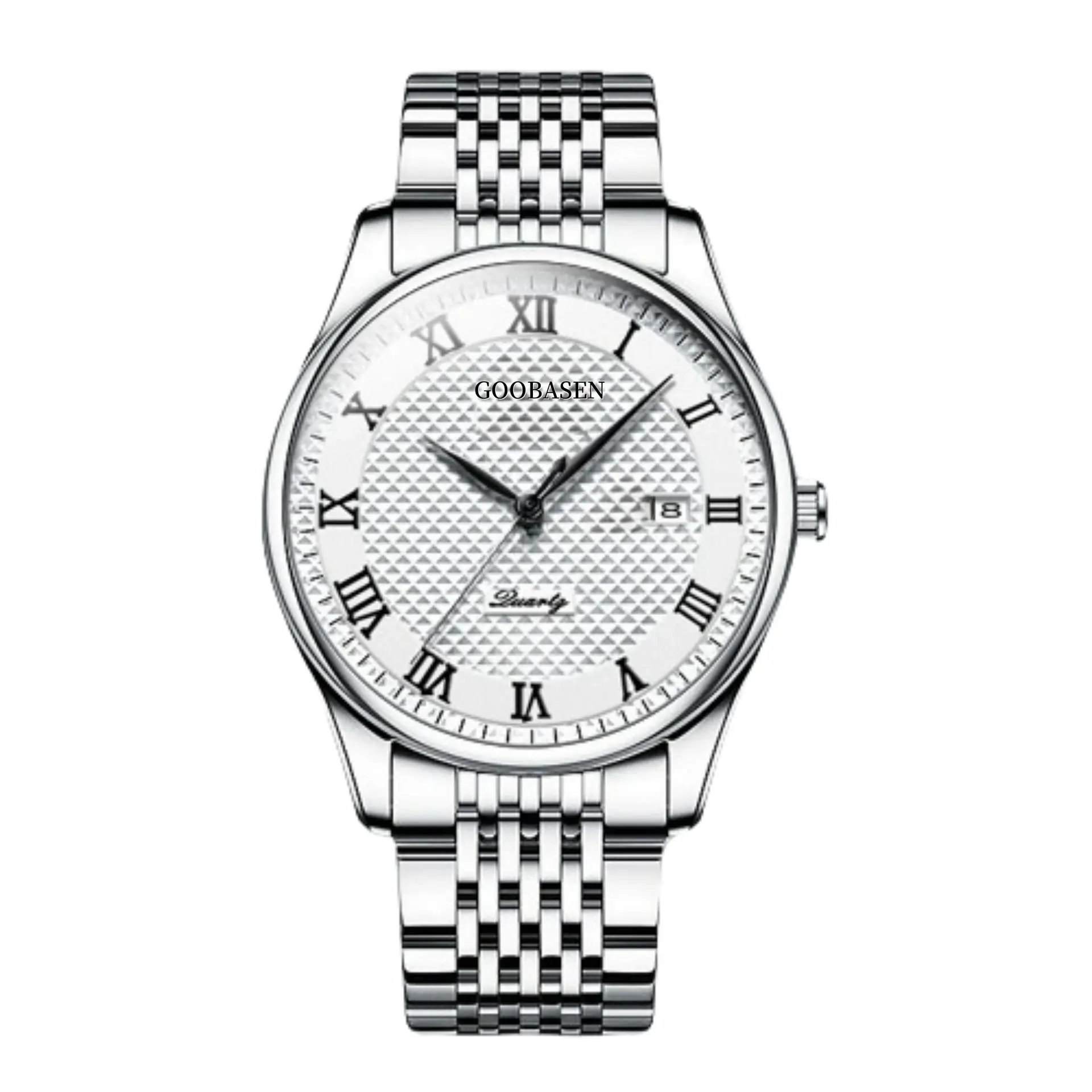 Guberson New Rome Imitation Quartz Watch Men's Stainless Steel - Image 6