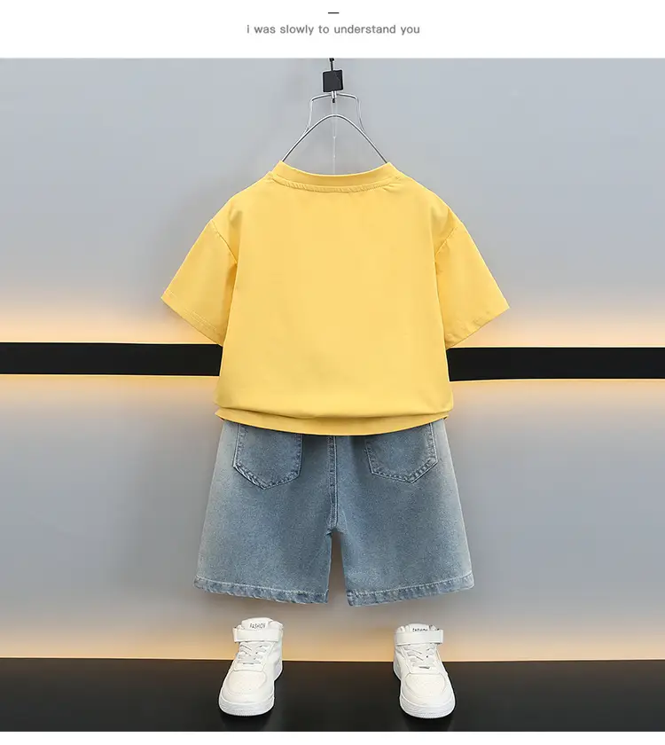Boys T-Shirt with Colorful Cat Print 2-Piece Set — feature 11