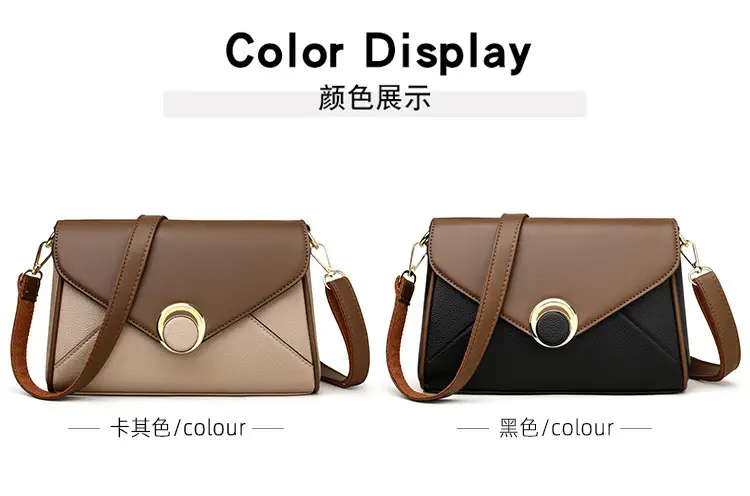 Women's Brown Leather Envelope Crossbody Bag — feature 18