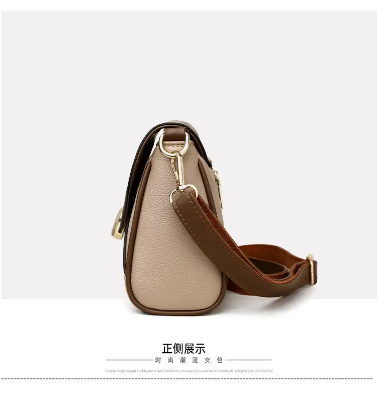Women's Brown Leather Envelope Crossbody Bag — feature 21