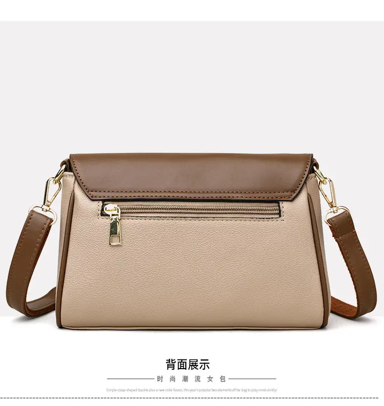 Women's Brown Leather Envelope Crossbody Bag — feature 22