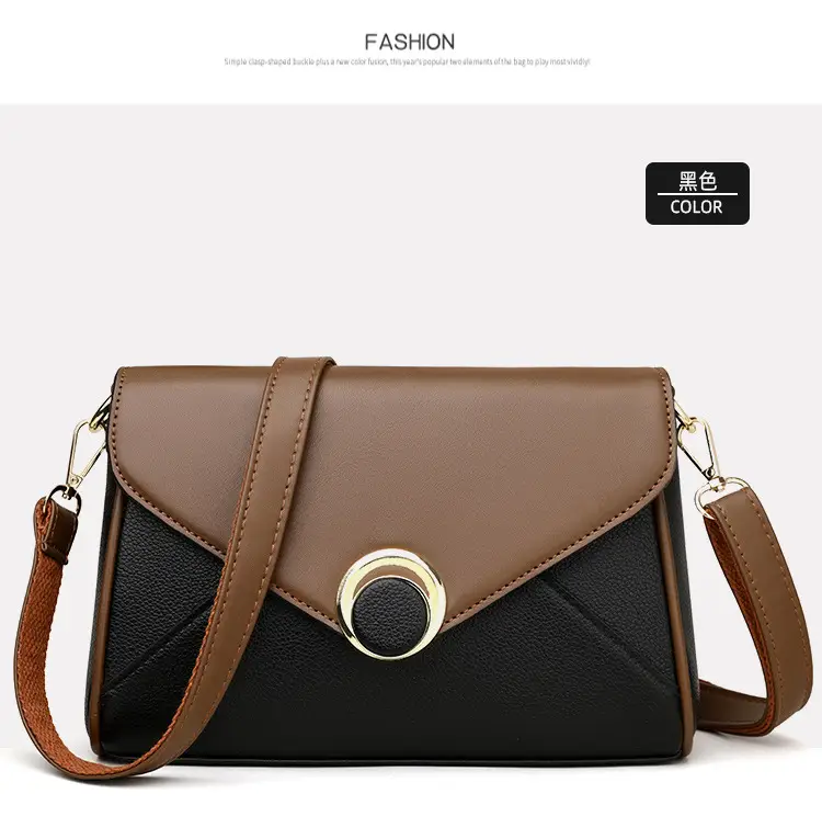 Women's Brown Leather Envelope Crossbody Bag — feature 25
