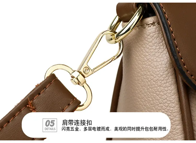 Women's Brown Leather Envelope Crossbody Bag — feature 28