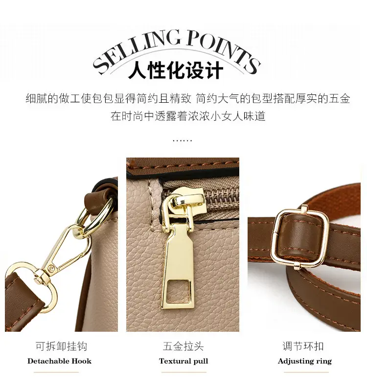 Women's Brown Leather Envelope Crossbody Bag — feature 6