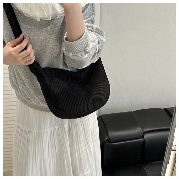Japanese Style Corduroy Shoulder Bag for Women — feature 27