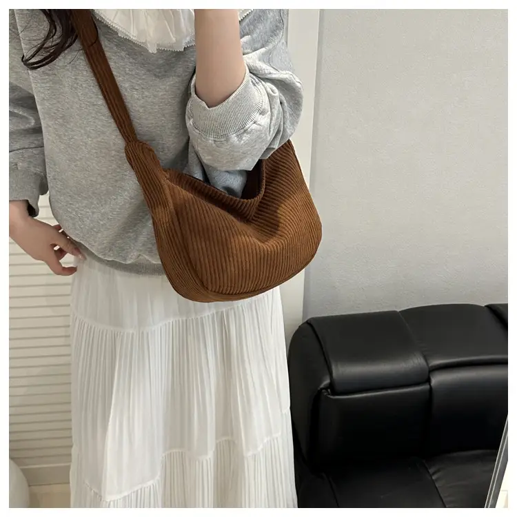 Japanese Style Corduroy Shoulder Bag for Women — feature 29