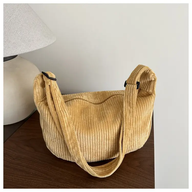 Japanese Style Corduroy Shoulder Bag for Women — feature 9